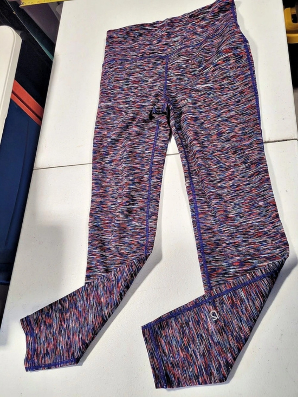 GapFit gFast Space-Dye Leggings Women'Small Blue & Red